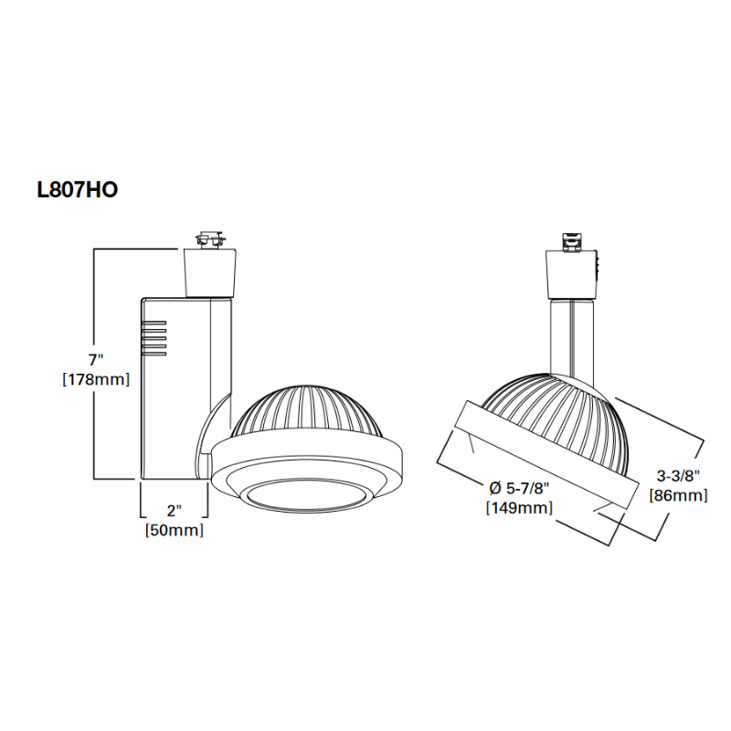 Halo 807 High Output 34W LED Track Head