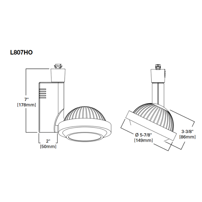 Halo 807 High Output 34W LED Track Head