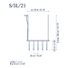 Bover Skybell Linear S/5L/21 5-lt 51" LED Pendant, Down Light