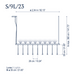 Bover Skybell Linear S/9L/23 9-lt 92" LED Pendant, Up and Down Light