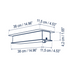 Bover Skybell Linear S/9L/23 9-lt 92" LED Pendant, Up and Down Light