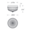 Schonbek S6808 Regina 1-lt 8" LED Flush Mount