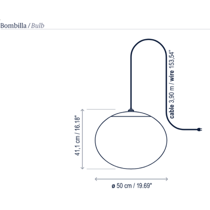 Bover Elipse S/50/H 2-lt 20" LED Outdoor Pendant