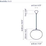 Bover Elipse S/30 2-lt 12" LED Outdoor Pendant
