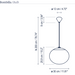 Bover Elipse S/30 2-lt 12" LED Outdoor Pendant
