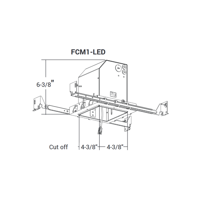 Elite FCM1-LED 1 Head Recessed Mini Multiple Combo New Construction Housing