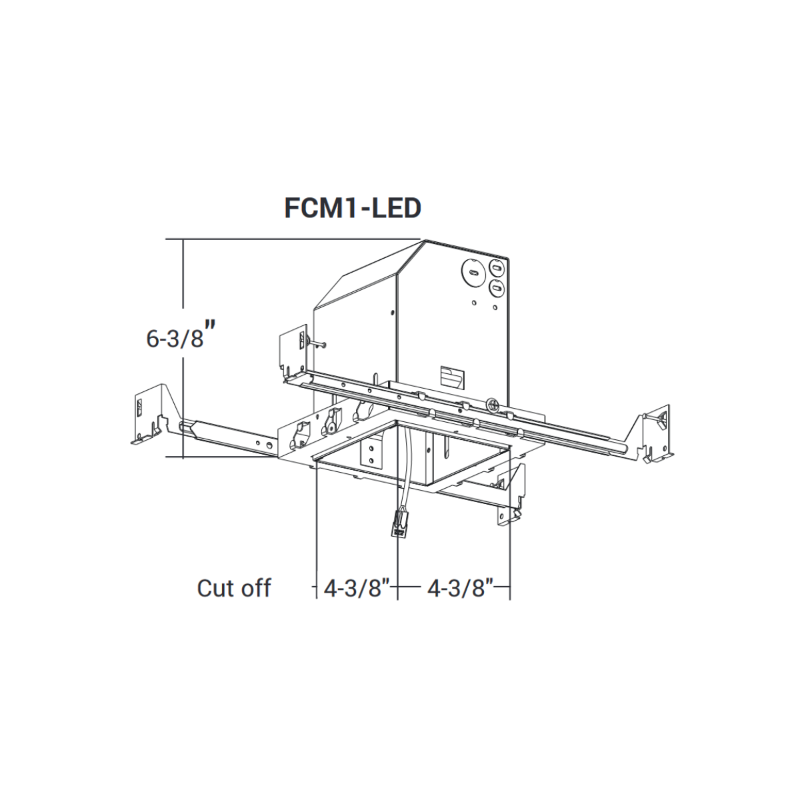 Elite FCM1-LED 1 Head Recessed Mini Multiple Combo New Construction Housing