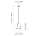 Bover Tibeta 01 1-lt 5" LED Pendant