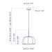 Bover Tanit S/43 1-lt 17" LED Pendant, TRIAC
