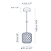 Bover Nans S/16 1-lt 7" LED Outdoor Pendant