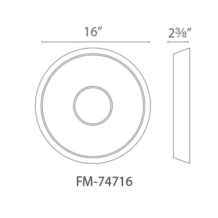 Modern Forms FM-74716 Sol 16" Wide LED Flush Mount