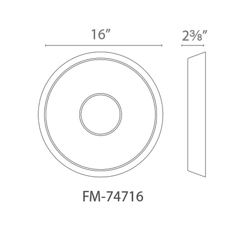 Modern Forms FM-74716 Sol 16" Wide LED Flush Mount