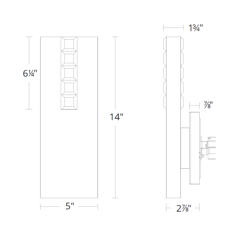Schonbek Beyond BWS15214 Helios 1-lt 14" Tall LED Wall Sconce