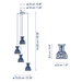 Bover Domita S/20/4L 4-lt 28" LED Pendant