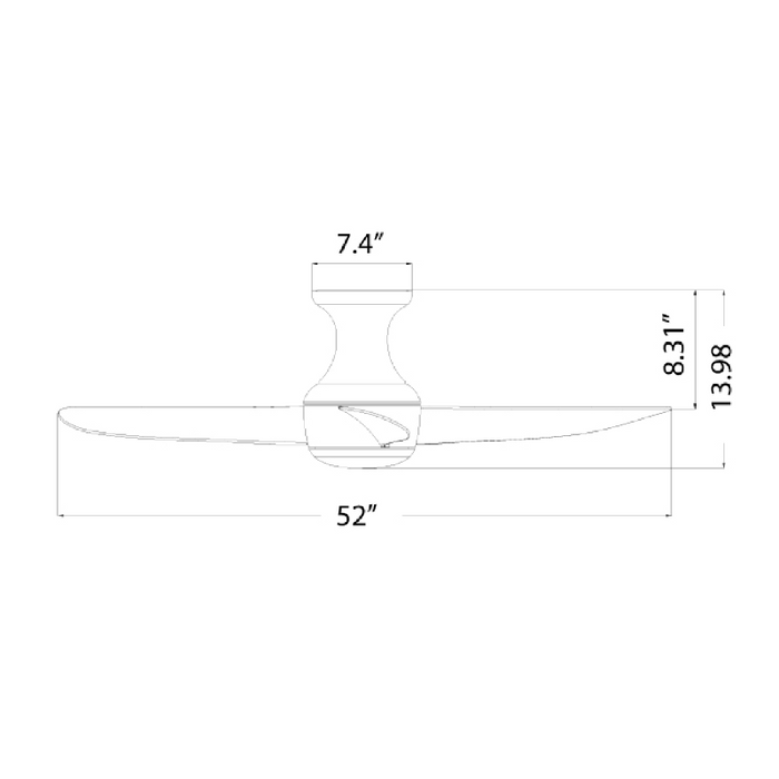 Modern Forms FH-W2203-52L Corona 52" Outdoor Ceiling Fan with LED Light Kit, 3500K