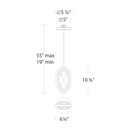 Schonbek Beyond BPD38210 Wonder 1-lt 6" LED Pendant