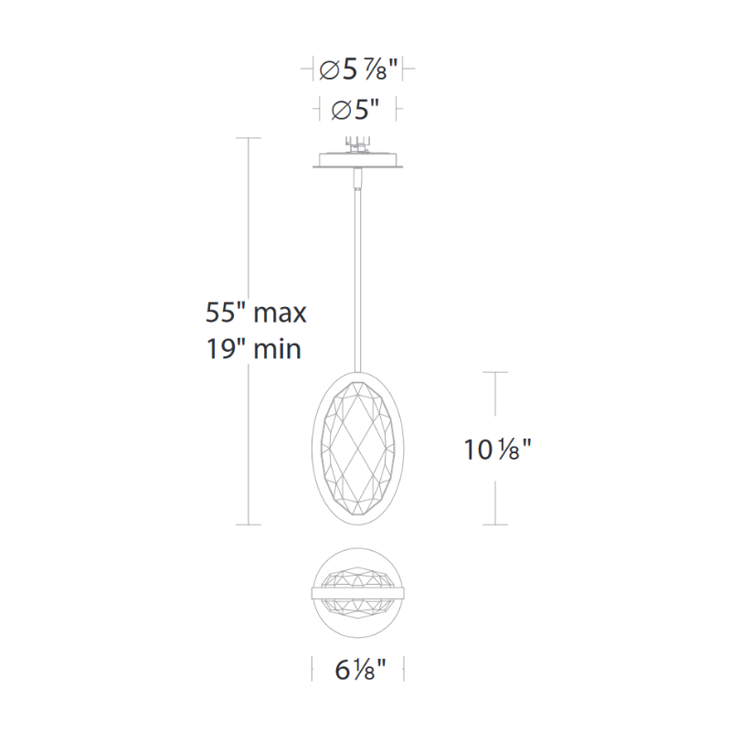 Schonbek Beyond BPD38210 Wonder 1-lt 6" LED Pendant