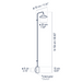 Bover Platet A/06 1-lt 61" Tall LED Wall Sconce