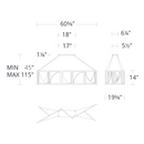 Schonbek Beyond BPD94261 Luna 1-lt 61" LED Linear Pendant