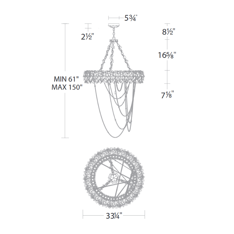 Schonbek S5332 Midsummer Night 1-lt 33" LED Pendant