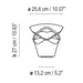 Bover Cornet B/27 1-lt 11" Tall LED Outdoor Bollard