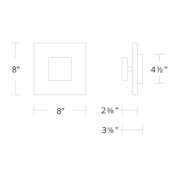 Schonbek Beyond BWS70208 Fragment 1-lt 8" LED Wall Sconce