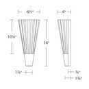 Schonbek S7214 Origami 1-lt 14" Tall LED Wall Sconce