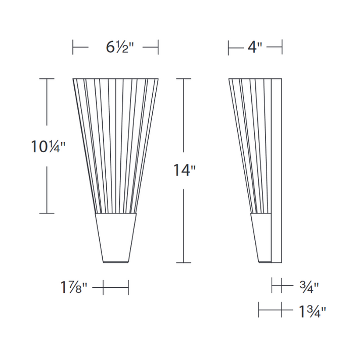 Schonbek S7214 Origami 1-lt 14" Tall LED Wall Sconce