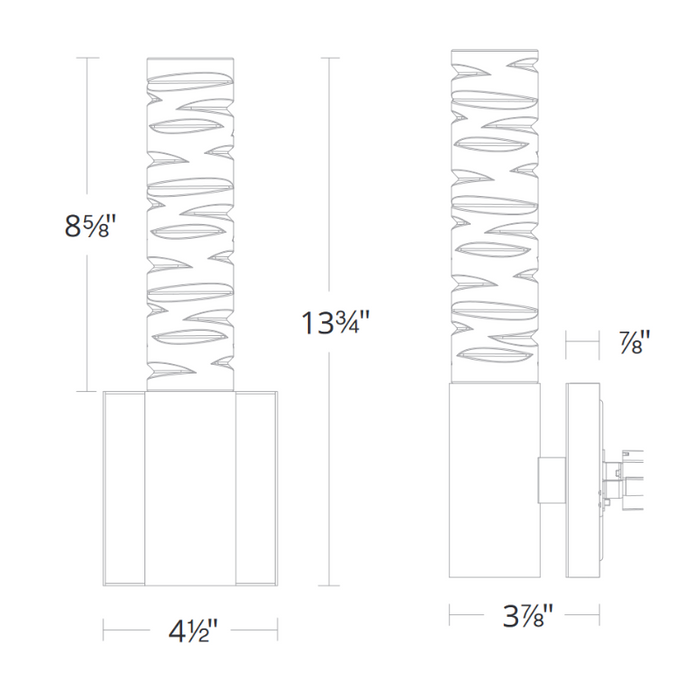 Schonbek Beyond BWS14214 Cru 1-lt 14" Tall LED Sconce