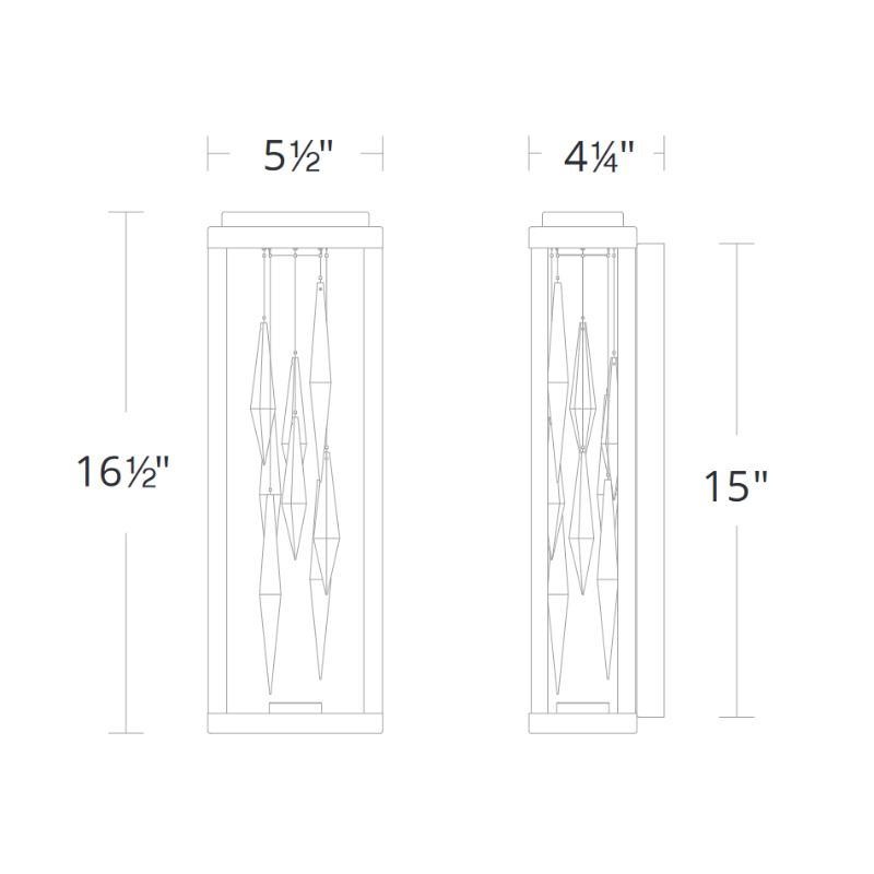 Schonbek Beyond BWS16216 Mirage 1-lt 17" Tall LED Wall Sconce