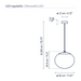 Bover Elipse S/30 1-lt 12" LED Outdoor Pendant, TRIAC