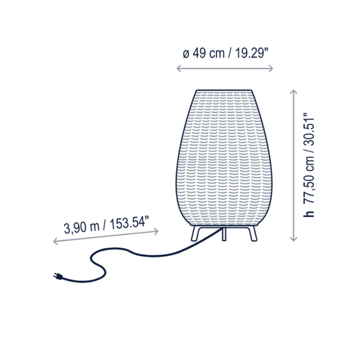 Bover Amphora 01 Tall LED Outdoor Floor Lamp