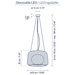 Bover Fora S 1-lt 20" LED Outdoor Pendant, TRIAC Dimming