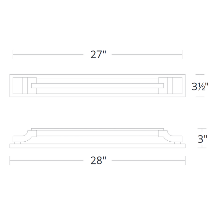 Schonbek Beyond BWS78228 Aberdeen 1-lt 28" LED Bath Light