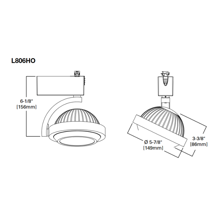 Halo 806 High Output 34W LED Track Head