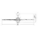 Modern Forms FR-W2201-65L Wyndmill 65" Indoor/Outdoor Ceiling Fan with LED Light Kit, 3500K