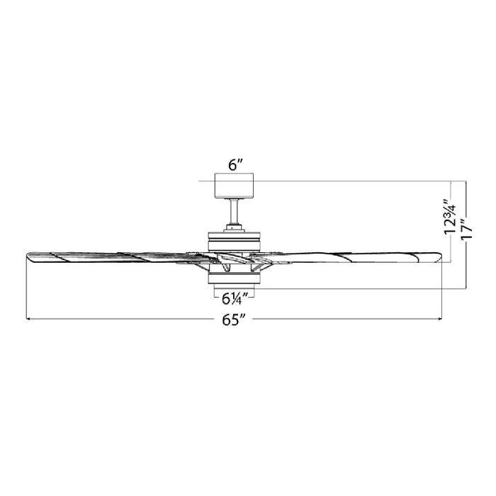 Modern Forms FR-W2201-65L Wyndmill 65" Indoor/Outdoor Ceiling Fan with LED Light Kit, 3500K