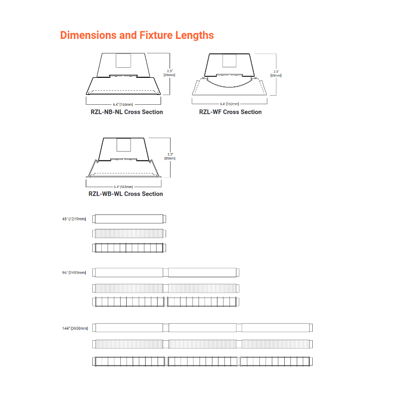 RZL LED Linear Suspended, Direct / Semi-Direct