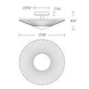 Schonbek S7216 Origami 1-lt 16" LED Semi-Flush Mount