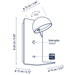 Bover Beddy A/02 1-lt 9" Tall LED Wall Sconce