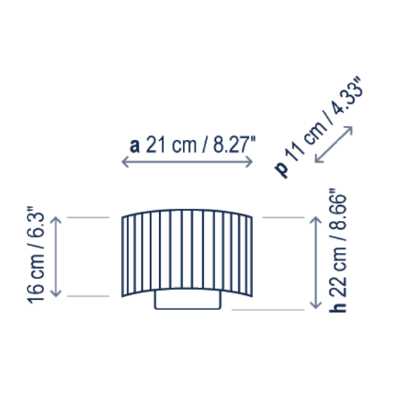 Bover Wall Street 21 1-lt 9" Tall Wall Sconce