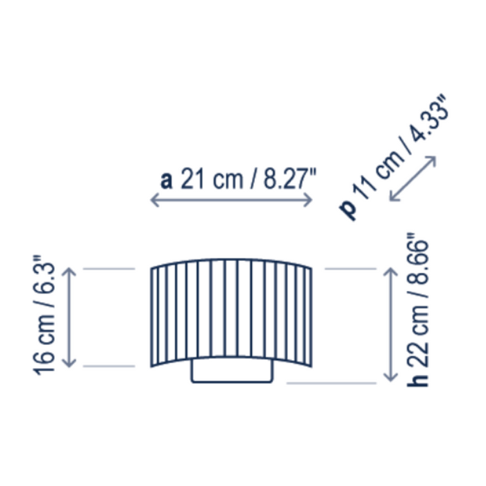 Bover Wall Street 21 1-lt 9" Tall Wall Sconce