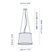Bover Syra 45 1-lt 18" LED Pendant, 0-10V