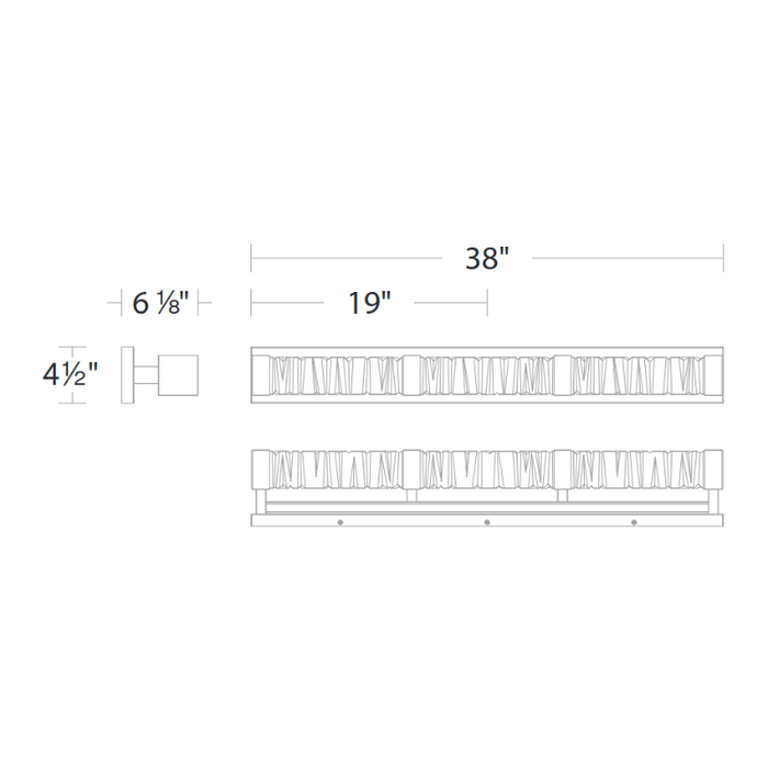 Schonbek Beyond BWS11238 Guild 3-lt 38" LED Bath Light