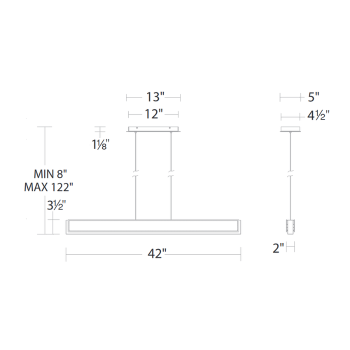 Schonbek Beyond BPD47242 Mystique 1-lt 42" LED Linear Pendant