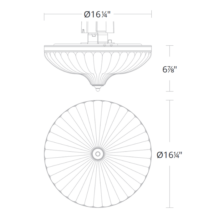Schonbek S6016 Roma 1-lt 16" LED Flush Mount