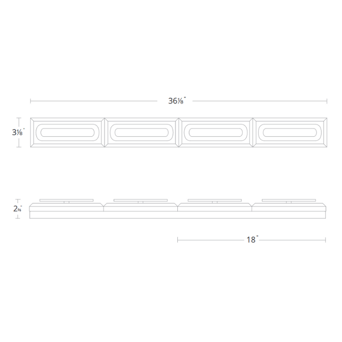 Schonbek Beyond BWS17236 Soiree 4-lt 36" LED Bath Light