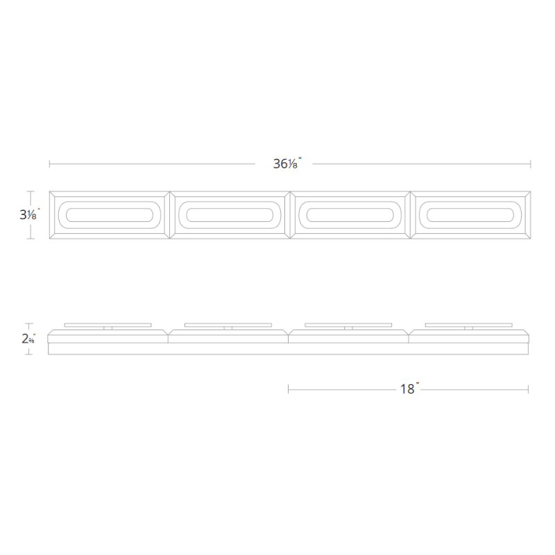 Schonbek Beyond BWS17236 Soiree 4-lt 36" LED Bath Light