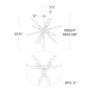 Schonbek Beyond BPD31236 Solitude 13-lt 36" LED Pendant