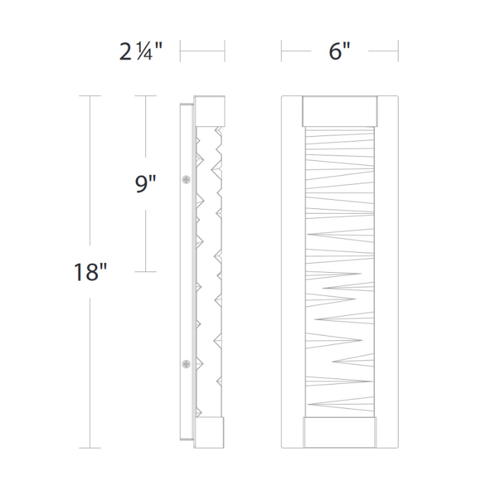 Schonbek Beyond BWS10218 Echelon 1-lt 18" Tall LED Wall Sconce